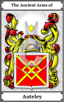 Auteley Family Crest Download (JPG)  Book Plated - 150 DPI