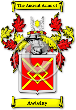 Awtelay Family Crest Download (jpg) Legacy Series - 150 DPI