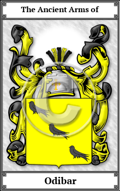 Odibar Family Crest Download (JPG)  Book Plated - 150 DPI