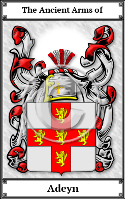 Adeyn Family Crest Download (JPG)  Book Plated - 150 DPI