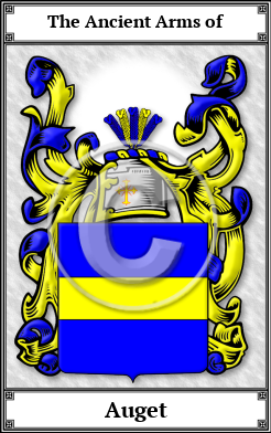 Auget Family Crest Download (JPG)  Book Plated - 150 DPI