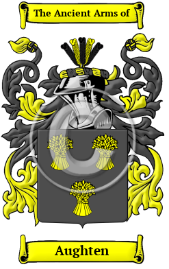 Aughten Family Crest/Coat of Arms