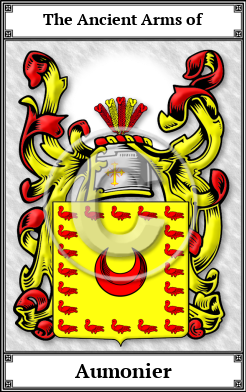 Aumonier Family Crest Download (JPG) Book Plated - 600 DPI