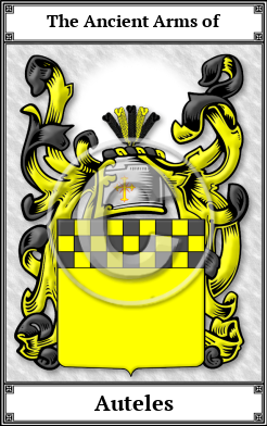 Auteles Family Crest Download (JPG)  Book Plated - 150 DPI