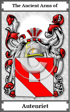 Autenriet Family Crest Download (JPG)  Book Plated - 150 DPI