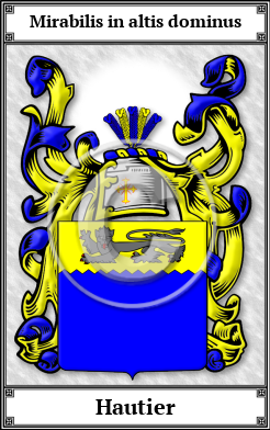 Hautier Family Crest Download (JPG)  Book Plated - 150 DPI