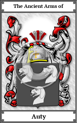 Auty Family Crest Download (JPG)  Book Plated - 150 DPI