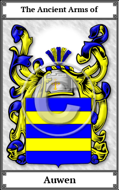 Auwen Family Crest Download (JPG)  Book Plated - 150 DPI