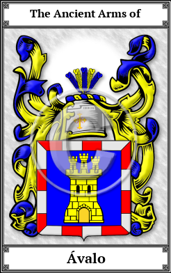 Ávalo Family Crest Download (JPG) Book Plated - 600 DPI