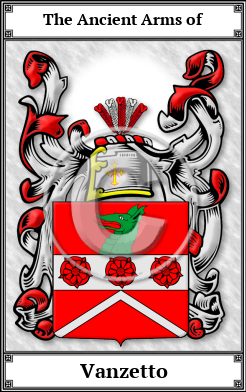 Vanzetto Family Crest Download (JPG) Book Plated - 600 DPI