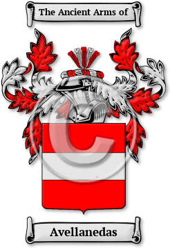 Avellanedas Family Crest Download (jpg) Legacy Series - 150 DPI