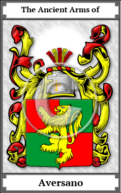 Aversano Family Crest Download (JPG) Book Plated - 600 DPI