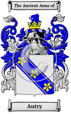 Autry Family Crest/Coat of Arms