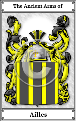 Ailles Family Crest Download (JPG) Book Plated - 600 DPI