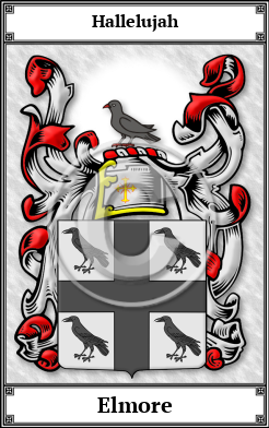 Elmore Family Crest Download (JPG)  Book Plated - 150 DPI
