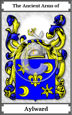 Aylward Family Crest Download (JPG)  Book Plated - 150 DPI