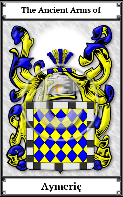 Aymeriç Family Crest Download (JPG)  Book Plated - 150 DPI