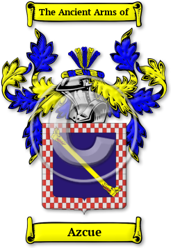 Azcue Family Crest Download (JPG) Legacy Series - 600 DPI