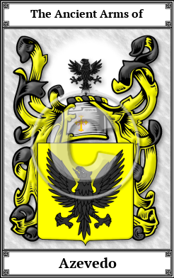 Azevedo Family Crest Download (JPG) Book Plated - 600 DPI