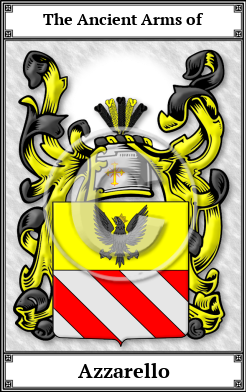 Azzarello Family Crest Download (JPG)  Book Plated - 150 DPI