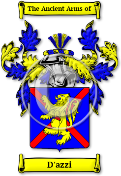D'azzi Family Crest Download (jpg) Legacy Series - 150 DPI