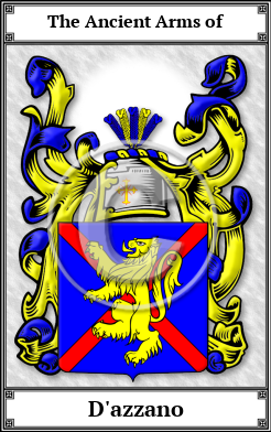 D'azzano Family Crest Download (JPG)  Book Plated - 150 DPI