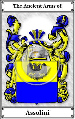 Assolini Family Crest Download (JPG)  Book Plated - 150 DPI