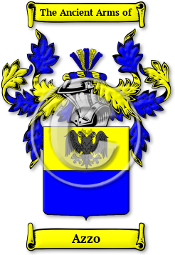 Azzo Family Crest Download (jpg) Legacy Series - 150 DPI