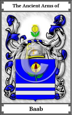 Baab Family Crest Download (JPG)  Book Plated - 150 DPI