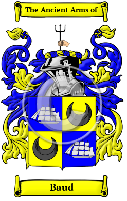Baud Family Crest Download (JPG) Heritage Series - 600 DPI