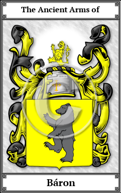 Báron Family Crest Download (JPG) Book Plated - 600 DPI