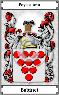 Babinet Family Crest Download (JPG) Book Plated - 600 DPI