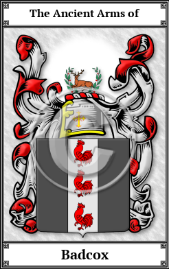 Badcox Family Crest Download (JPG) Book Plated - 600 DPI