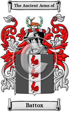 Battox Family Crest/Coat of Arms