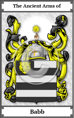 Babb Family Crest Download (JPG) Book Plated - 300 DPI