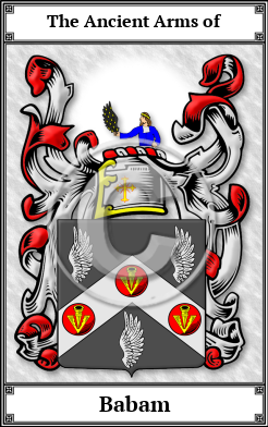 Babam Family Crest Download (JPG)  Book Plated - 150 DPI