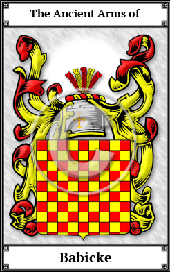 Babicke Family Crest Download (JPG) Book Plated - 600 DPI