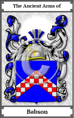 Babson Family Crest Download (JPG) Book Plated - 600 DPI