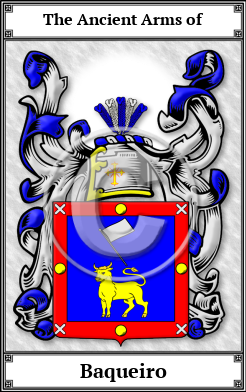 Baqueiro Family Crest Download (JPG)  Book Plated - 150 DPI