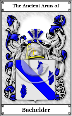 Bachelder Family Crest Download (JPG)  Book Plated - 150 DPI