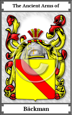 Bäckman Family Crest Download (JPG)  Book Plated - 150 DPI