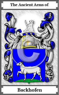 Backhofen Family Crest Download (JPG)  Book Plated - 150 DPI