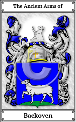 Backoven Family Crest Download (JPG)  Book Plated - 150 DPI