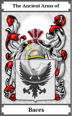 Baces Family Crest Download (JPG)  Book Plated - 150 DPI