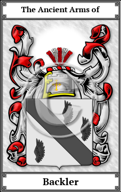 Backler Family Crest Download (JPG) Book Plated - 600 DPI