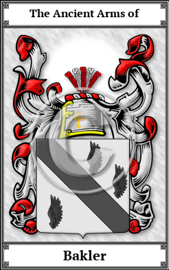 Bakler Family Crest Download (JPG)  Book Plated - 150 DPI