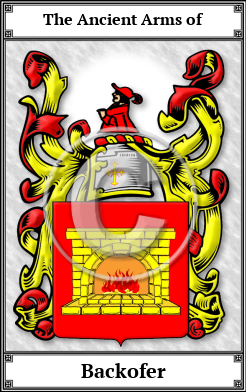 Backofer Family Crest Download (JPG)  Book Plated - 150 DPI