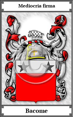 Bacome Family Crest Download (JPG)  Book Plated - 150 DPI