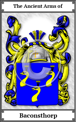 Baconsthorp Family Crest Download (JPG)  Book Plated - 150 DPI