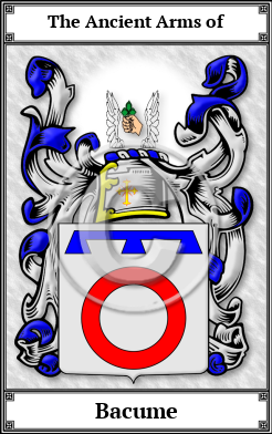 Bacume Family Crest Download (JPG)  Book Plated - 150 DPI